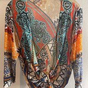 Chico’s size 2 fall colored, lightweight shrug/jacket